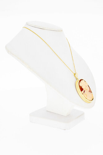 14 Karaat gouden Camee Kettinghanger
