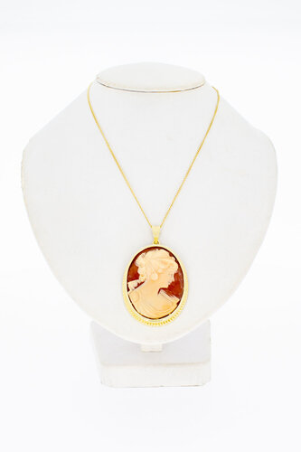 14 Karaat gouden Camee Kettinghanger