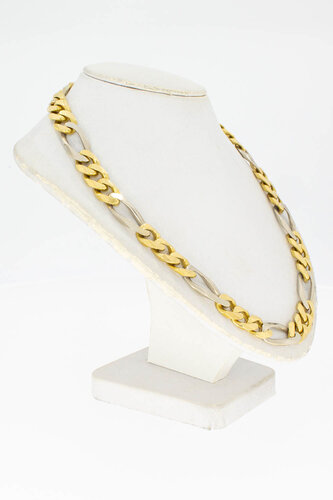 18 Karaat Figaro gouden ketting - 60,5 cm