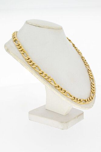 18 Karaat Figaro heren ketting - 84,2 cm