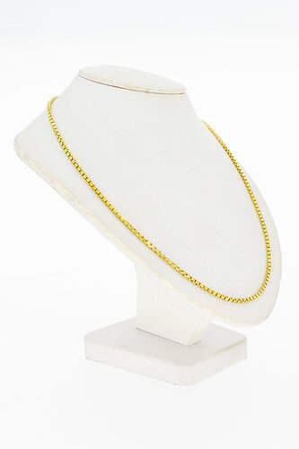 Venetiaanse ketting 8 karaat (geel) - 81 cm