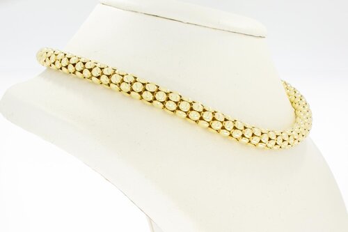 Popcorn ketting 14 Karaat goud - 46,5 cm