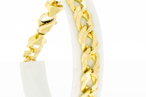 Gourmet armband 14 Karaat goud - 23,1 cm