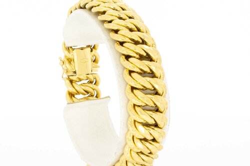 gevlochten 18 Karaat goud armband - 19,2 cm