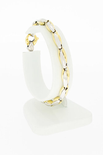 Bicolor armband 18 Karaat goud - 19,4 cm