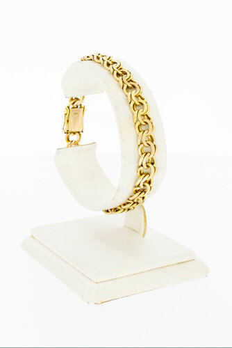 Gevlochten armband 14 Karaat goud - 18,1 cm