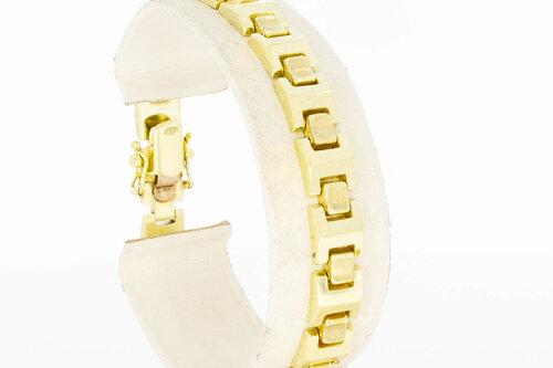 14 Karaat gouden schakelarmband - 18,5 cm