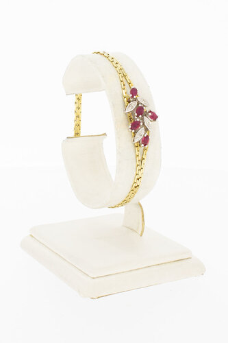 14 Karaat gouden dames armband - 18,2 cm