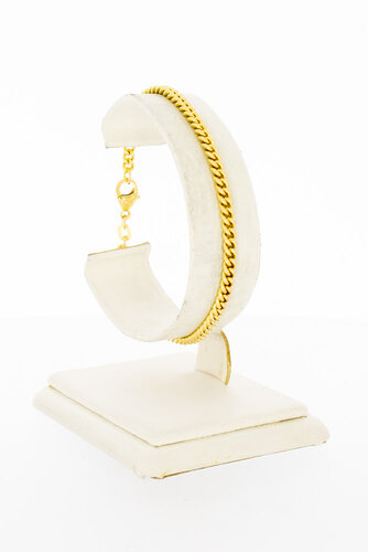 14 Karaat Gourmet schakelarmband - 19 cm