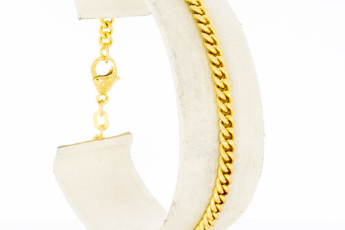 14 Karaat Gourmet schakelarmband - 19 cm