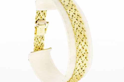 14 Karaat gevlochten goude armband - 19,4 cm