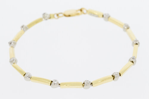 18 Karaat goud diamant Tennis - armband - 19 cm