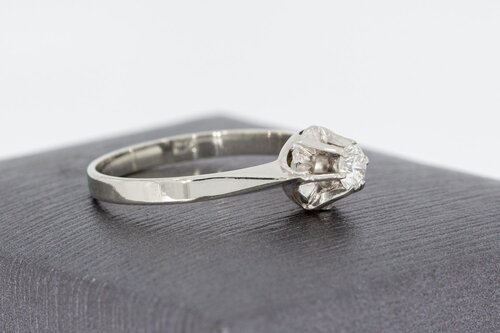14 Karaat witgouden diamant ring - 17,2 mm