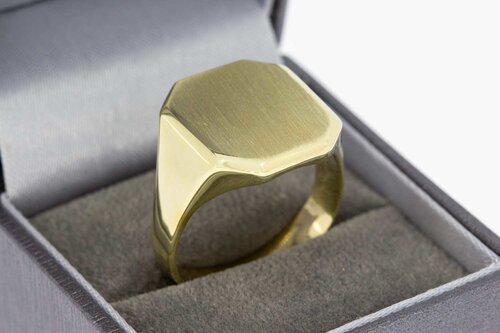 Gouden mannen Zegelring 14 karaat - 21,1 mm