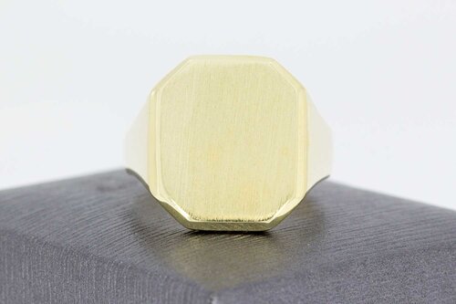 Gouden mannen Zegelring 14 karaat - 21,1 mm