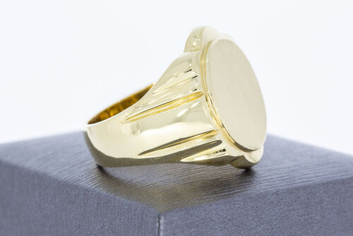 14 karaat gouden heren Zegelring - 21 mm