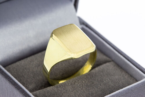 Gouden zegel ring 18 karaat - 20,4 mm