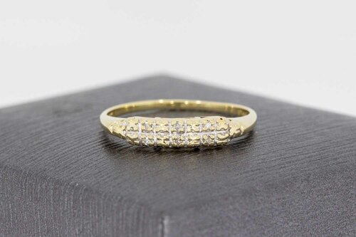 14 Karaat gouden diamant ring - 16,5 mm