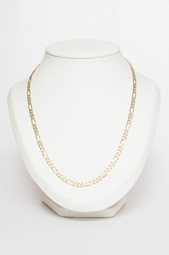 14 Karaat geelgouden Figaro ketting - 62 cm