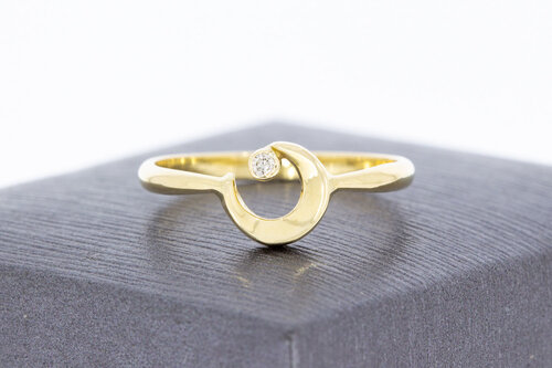 14 Karaat Halve Maan diamant ring - 17 mm