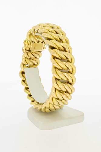 18 karaat gevlochten armband - 21,2 cm