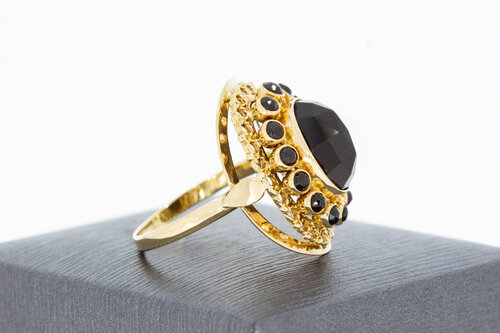 Granaat ring 14 karaat goud - 19,6 mm