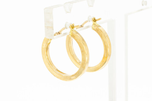 18 Karaat geel gouden Creolen  - 18,1 mm