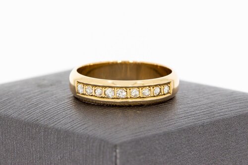 14 Karaat gouden Diamant ring - 17,6 mm