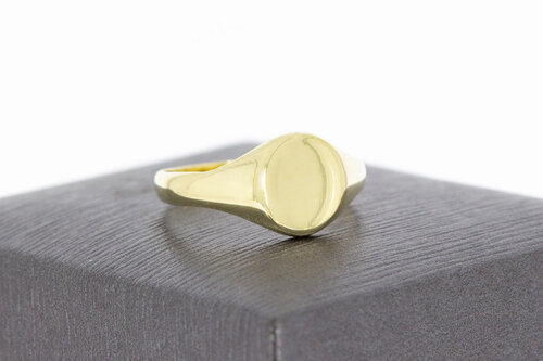 Pink ring dames 14 karaat goud - 17 mm