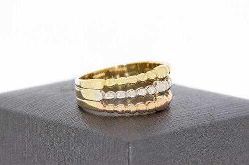 14 karaat goud ring dames - 18,3 mm