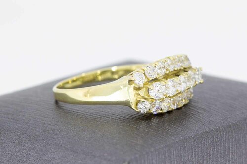 14 Karaat ring met Zirkonia - 19,9 mm