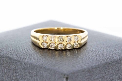 14 Karaat gouden diamantring - 17,2