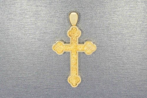 14 karaat gouden kruis ketting hanger - 5 cm