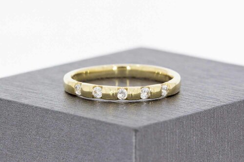14 karaat geelgoud vrouwenring - 18,4 mm