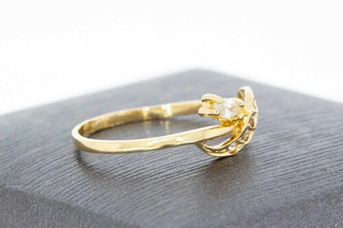 18 Karaat gouden Saffier ring - 16,8 mm