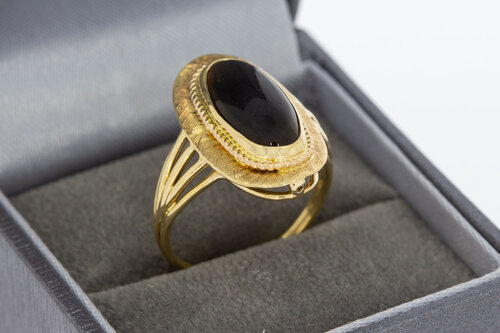 Granaat ring 18 Karaat  goud - 17,8 mm