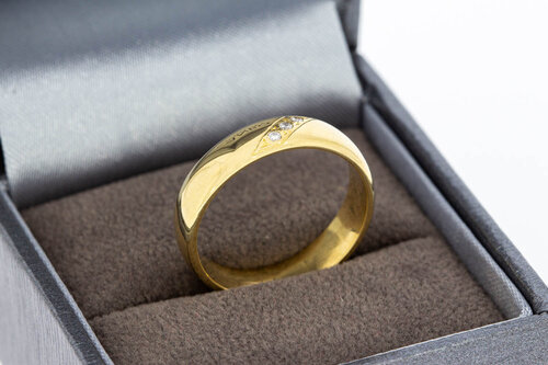 18 Karaat diamantjes ring  - 17,6 mm