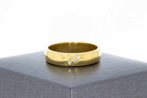 18 Karaat diamantjes ring  - 17,6 mm