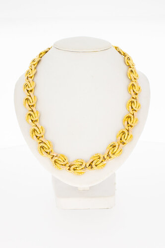 Gevlochten Collier 18 Karaat  goud - 41 cm