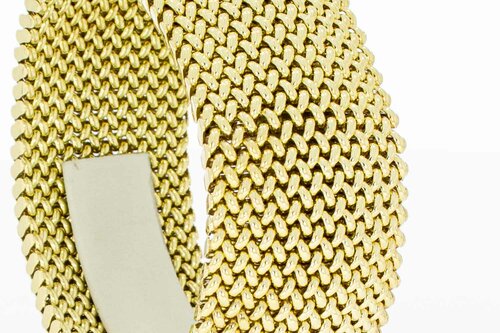 Gevlochten armband 14 karaat goud - 20,3 cm