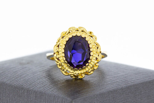 Amethist ring 18 karaat goud - 16,8 mm