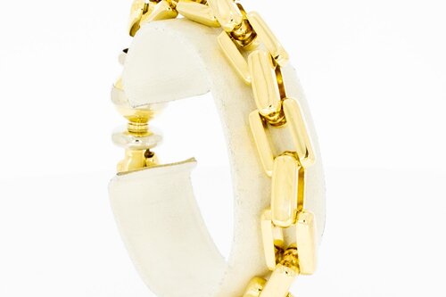 18 Karaat bicolor Anker armband - 19,8 cm