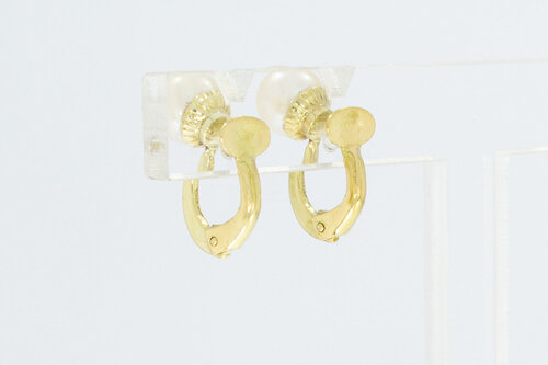 14 Karaat Vintage Parel Oorhangers