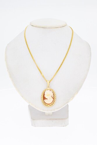 14 Karaat Camee hanger dames - 26 mm