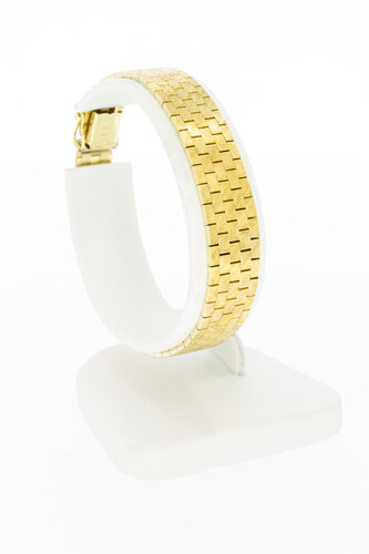 14 Karaat Staafjes dames armband - 17,2 cm