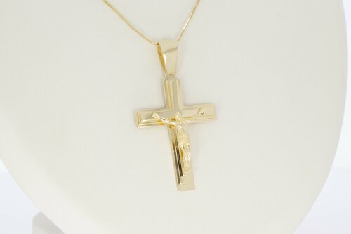 14 karaat geelgouden Kruis - 4,3 cm
