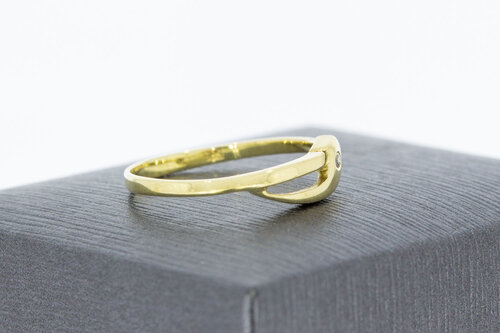 14 Karaat gouden Diamantring - 17,4 mm