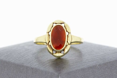 14 Karaat gouden Carneool ring - 18 mm