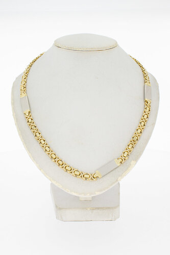 14 Karaat gouden platte Koningsketting - 42,9 cm 14 Karaat gouden platte Koningsketting - 42,9 cm
