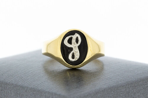 18 karaat gouden pinkring - 16,4 mm